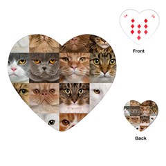 Breeds Of Cats Collage Playing Cards Single Design (heart) by kyorashop23