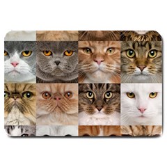 Breeds Of Cats Collage Large Doormat by kyorashop23