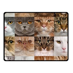 Breeds Of Cats Collage Fleece Blanket (small) by kyorashop23