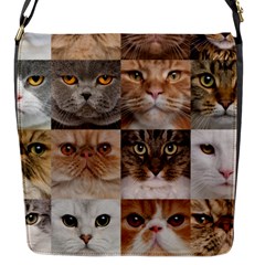 Breeds Of Cats Collage Flap Closure Messenger Bag (s) by kyorashop23