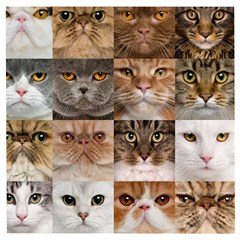 Breeds Of Cats Collage Wooden Puzzle Square by kyorashop23