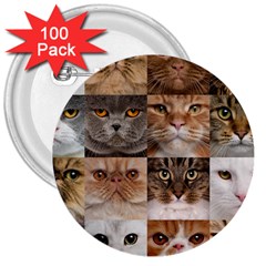 Breeds Of Cats Collage 3  Buttons (100 Pack) 