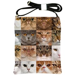 Breeds Of Cats Collage Shoulder Sling Bag by kyorashop23