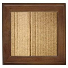 Brown Cardboard Texture Macro, Cardboard, Cardboard Framed Tile by kyorashop23