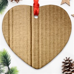 Brown Cardboard Texture Macro, Cardboard, Cardboard Heart Ornament (two Sides)