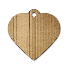 Brown Cardboard Texture Macro, Cardboard, Cardboard Dog Tag Heart (one Side) by kyorashop23