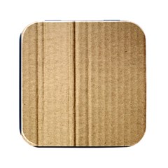 Brown Cardboard Texture Macro, Cardboard, Cardboard Square Metal Box (black) by kyorashop23