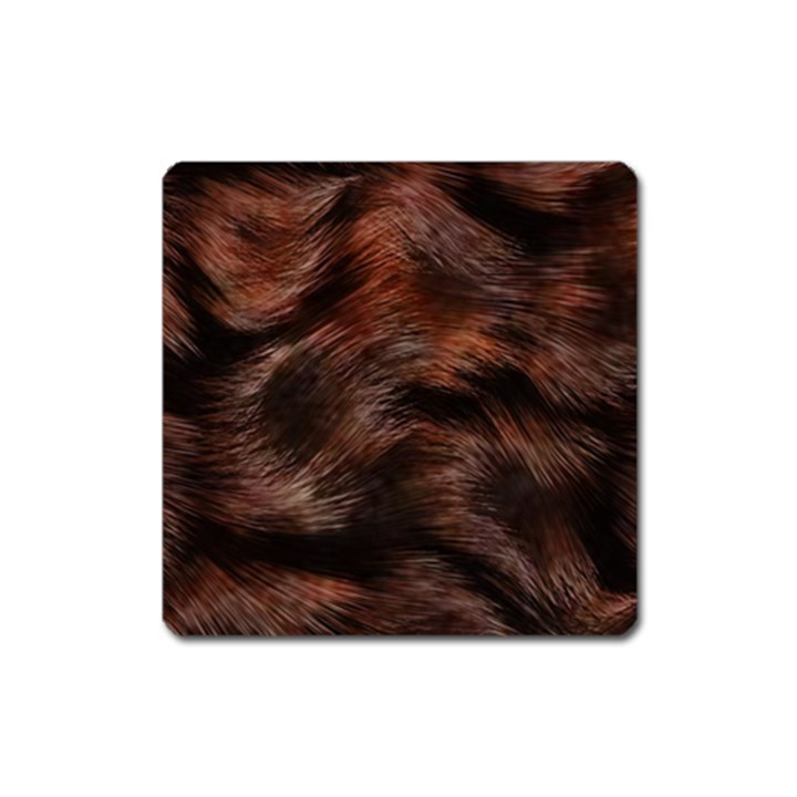 Brown Wool Texture Square Magnet