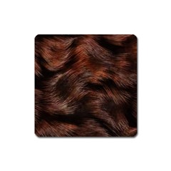 Brown Wool Texture Square Magnet by kyorashop23