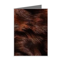 Brown Wool Texture Mini Greeting Card by kyorashop23