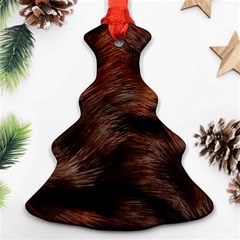 Brown Wool Texture Christmas Tree Ornament (two Sides)