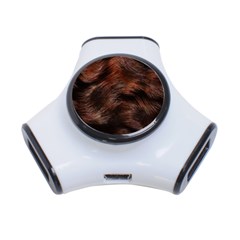 Brown Wool Texture 3-port Usb Hub by kyorashop23