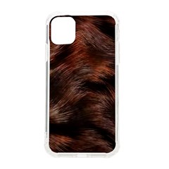 Brown Wool Texture Iphone 11 Tpu Uv Print Case by kyorashop23