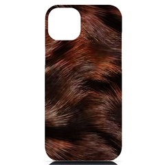 Brown Wool Texture Iphone 14 Plus Black Uv Print Case by kyorashop23