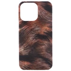 Brown Wool Texture Iphone 15 Pro Max Black Uv Print Pc Hardshell Case by kyorashop23