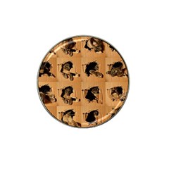 Carton, Brown Hat Clip Ball Marker (4 Pack)