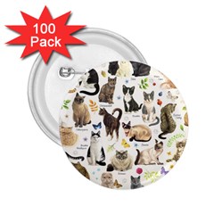 Cats, All, Collage, Cat 2 25  Buttons (100 Pack)  by kyorashop23