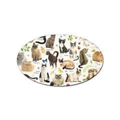 Cats, All, Collage, Cat Sticker (oval) by kyorashop23