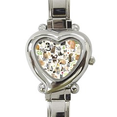 Cats, All, Collage, Cat Heart Italian Charm Watch by kyorashop23