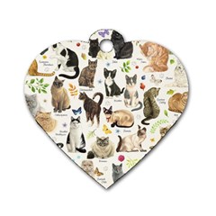 Cats, All, Collage, Cat Dog Tag Heart (one Side) by kyorashop23