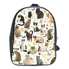 Cats, All, Collage, Cat School Bag (large) by kyorashop23