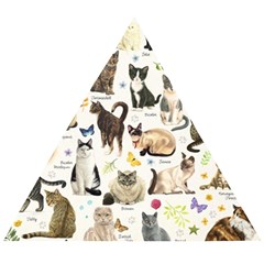 Cats, All, Collage, Cat Wooden Puzzle Triangle