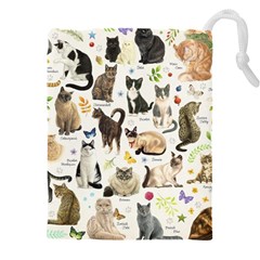 Cats, All, Collage, Cat Drawstring Pouch (4xl) by kyorashop23