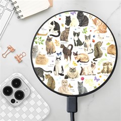 Cats, All, Collage, Cat Wireless Fast Charger(black) by kyorashop23