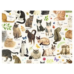 Cats, All, Collage, Cat Premium Plush Fleece Blanket (extra Small)