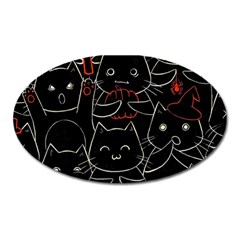 Catty Oval Magnet by kyorashop23