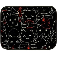 Catty Two Sides Fleece Blanket (mini) by kyorashop23