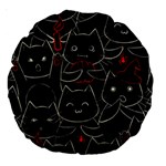 Catty Large 18  Premium Round Cushions Front