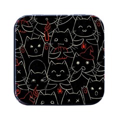 Catty Square Metal Box (black) by kyorashop23