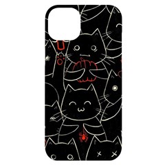 Catty Iphone 14 Plus Black Uv Print Case by kyorashop23