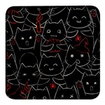 Catty Square Glass Fridge Magnet (4 pack) Front