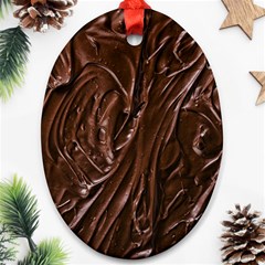 Chocolate Texture, Dark Chocolate Background Ornament (oval)