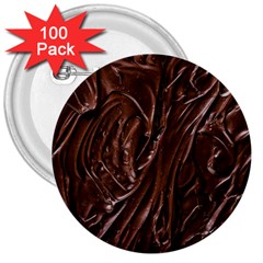 Chocolate Texture, Dark Chocolate Background 3  Buttons (100 Pack)  by kyorashop23