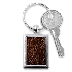 Chocolate Texture, Dark Chocolate Background Key Chain (rectangle) by kyorashop23