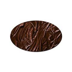 Chocolate Texture, Dark Chocolate Background Sticker (oval) by kyorashop23