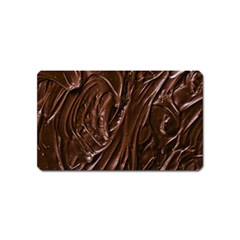 Chocolate Texture, Dark Chocolate Background Magnet (name Card) by kyorashop23