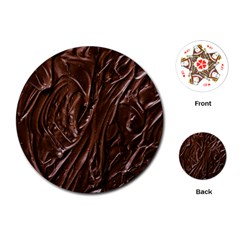 Chocolate Texture, Dark Chocolate Background Playing Cards Single Design (round)