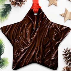 Chocolate Texture, Dark Chocolate Background Star Ornament (two Sides)