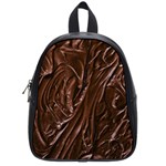 Chocolate Texture, Dark Chocolate Background School Bag (Small) Front