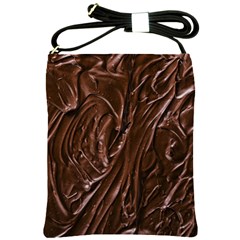 Chocolate Texture, Dark Chocolate Background Shoulder Sling Bag by kyorashop23