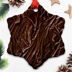 Chocolate Texture, Dark Chocolate Background Ornament (snowflake)