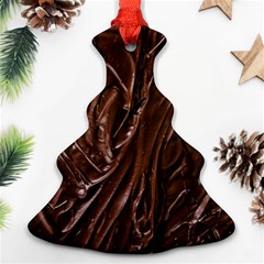 Chocolate Texture, Dark Chocolate Background Ornament (christmas Tree) 