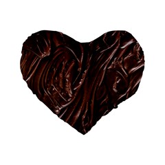 Chocolate Texture, Dark Chocolate Background Standard 16  Premium Heart Shape Cushions by kyorashop23