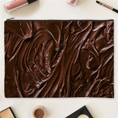 Chocolate Texture, Dark Chocolate Background Cosmetic Bag (xxxl) by kyorashop23