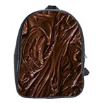 Chocolate Texture, Dark Chocolate Background School Bag (XL) Front