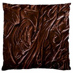 Chocolate Texture, Dark Chocolate Background Standard Premium Plush Fleece Cushion Case (two Sides) by kyorashop23